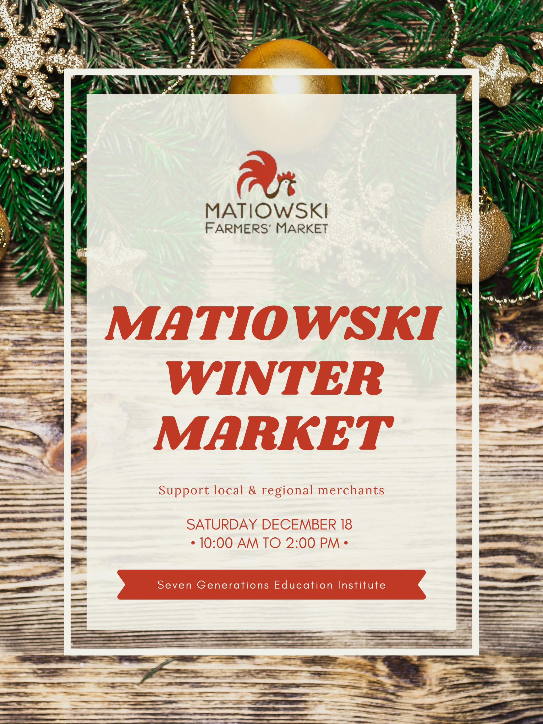 December Winter Market poster